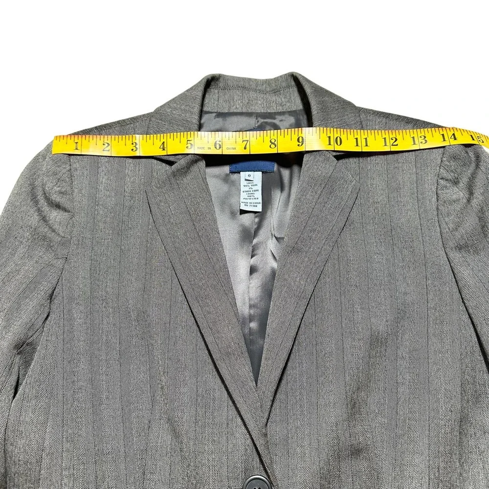 J. Crew | Women | Gray Twill Wool Blend Single Breasted Blazer | Size 0